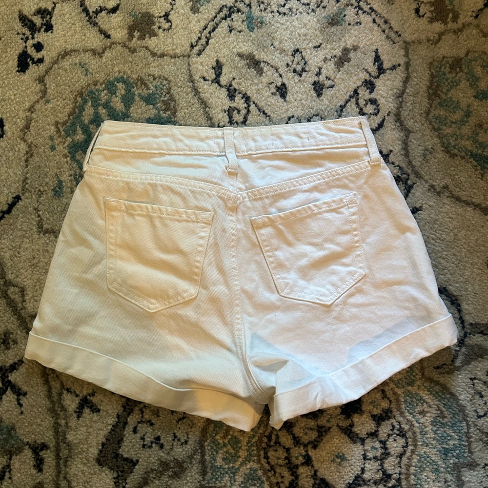 Wild Fable White Jean Shorts High-Waisted Cuffed
